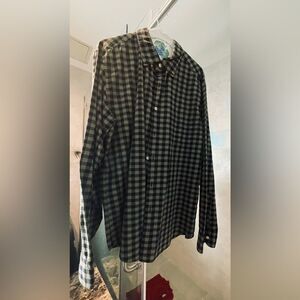 J Crew Button Shirt- Black- Collared Dress Shirt - Y2K